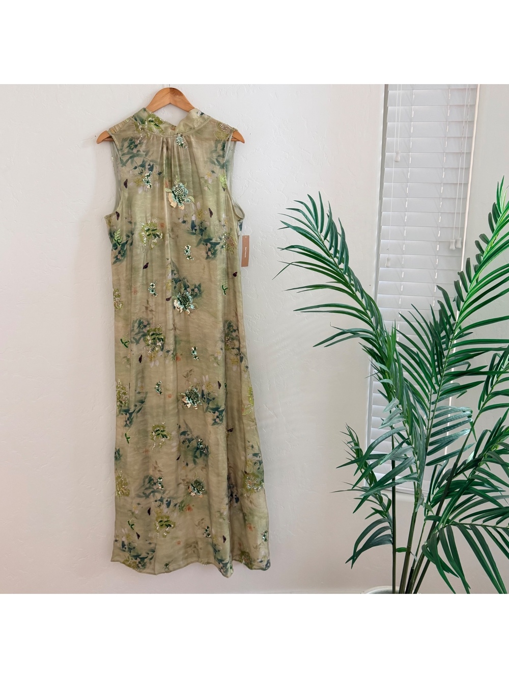 New O.P.T by Few Moda Naia Maxi Dress Beaded Size XL Mariposa - Picture 2 of 8